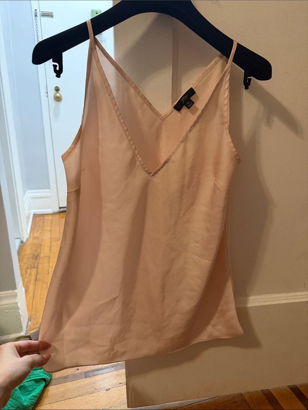 J. Crew Blush Satin V-Neck Cami